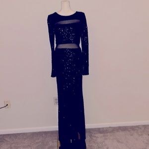 Floor length black sequin dress. Size 10 worn once perfect for special occasion